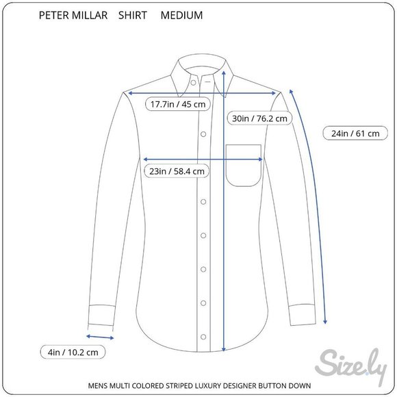 PETER MILLAR MENS MULTI COLOR STRIPED LONG SLEEVE BUTTON DOWN COLLARED SHIRT M - Picture 3 of 10